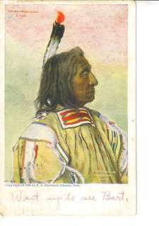 Chief Red Cloud Rinehart 1904 Sioux Indian postcard  