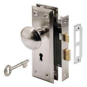 Prime Line Mortise Lock Set, Keyed, Nickel Plated Knobs E 2330 at The 
