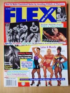 FLEX bodybuilding muscle magazine/SHARON BRUNEAU 3 95  