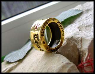 AJS © TEMPELRITTER 24K PL GOLD RING SIEGELRING   B15G  