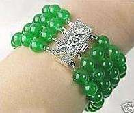 Natural 8mm Round emerald gemstone bracelet 7.5  AAA  
