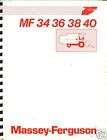 Betriebsanleit​ung Massey Ferguson MF 34 36 38 40 Mähdre