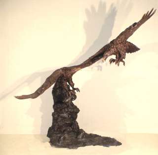 Large Cast Bronze Outdoor Eagle Water Fountain  