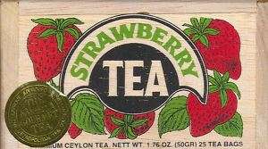 Strawberry Tea   25 Bags   Decorative Wooden Box  