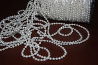 10 m Perlenkette Ø 4mm Perlenschnur Perlen Kordel Tischdeko Deko 