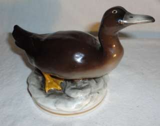 Sehr alte Porzellan Figur Ente Königliche Porzellanmanufaktur Neapel 