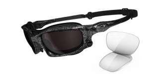 Oakley Sunglasses Wind Jacket Rectangle Black/Silver Frame w Grey Lens 