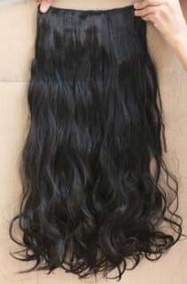 New 120G long Woman Curly/wavy clip on synthenic hair extension 
