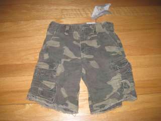 IRON JEANS DESTROYED CAMO CARGO SHORTS FOR BOYS SIZE 5 OR 6 NWT  