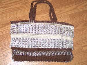 Crochet Handbag Pull Pop Tabs Rare EcoFriendly Handmade  