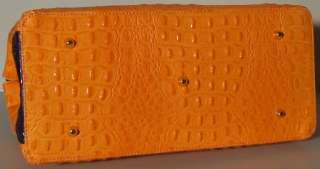 NEW Genuine Italian Real Leather Hand bag A4 Purse Tote Satchel Orange 