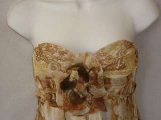 Badgley Mischka Silk Dress Floral 6 $595  