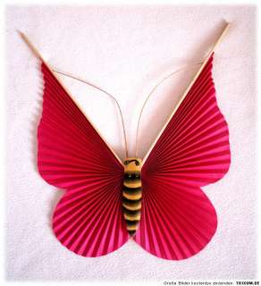 Deko Schmetterling, Fächer, groß, Pink, NEU & OVP  
