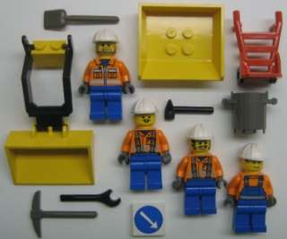   CONSTRUCTION MINIFIGS LOT workers town city men road tools figures man