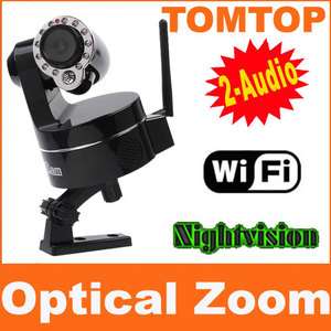Wireless IP Camera WiFi IR Nightvision P/T Optical Zoom  