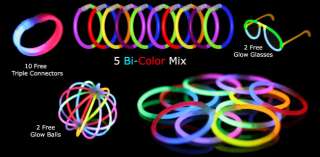 200 8” Premium Glow Bracelets (Bi colored, glow glasses, glow balls 