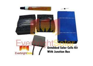 54 3x6 Untabbed Solar Cells DIY Panel Kit +Free Junction Box NEW 