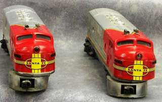 c1965 Lionel 2383 Diesel Locomotive GM F3 A & Dummy Santa Fe RARE 