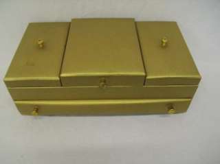 Vintage Lady Buxton Jewelry Box, Gold in Color, Velvet Interior  