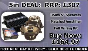 10 Sub Deal 1   1000w Sub, 2000w Amp, Box & Wiring Kit  
