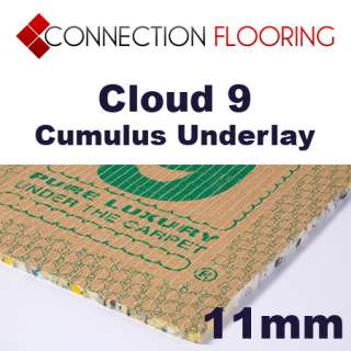 Cloud 9 Cumulus Carpet Underlay   1 Roll   11mm Thick  