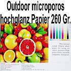 Fotopapier hochglanz 0,61x25m260gr microporös 3€/m² für