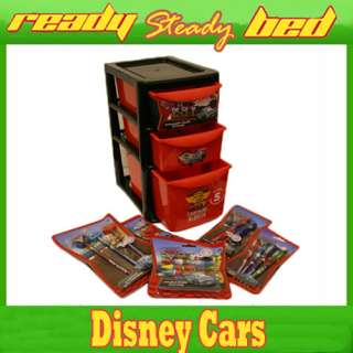 Disney Character Cars 2 Three 3 Drawers & 5 Pc Piece Stationery Set 