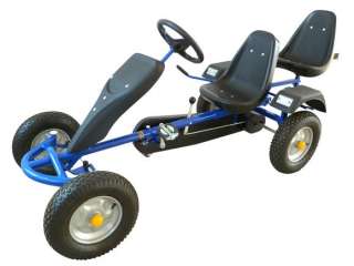 Seater Gokart Pedal Outdoor Toy Racing Fun Car Go Kart Blue NEW 