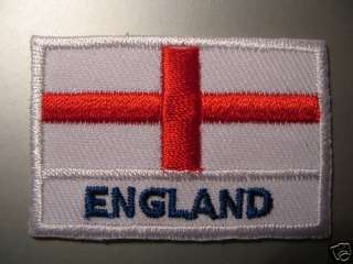 England ST GEORGES CROSS English Flag IRON ON PATCH  