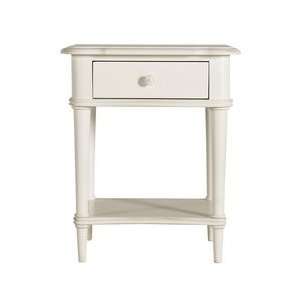 Hampton Pointe Nightstand with One Drawer   Piano Key Antique White 
