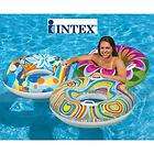 38 INFLATABLE POOL SWIM RUBBER RING TYRE BEACH TUBE & HANDLES 