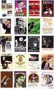 BOB DYLAN CONCERT POSTERS/COVERS SET OF TRADE CARDS  