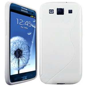 WHITE S LINE FLEXISHIELD SOFT CASE COVER POUCH FOR SAMSUNG GALAXY S3 
