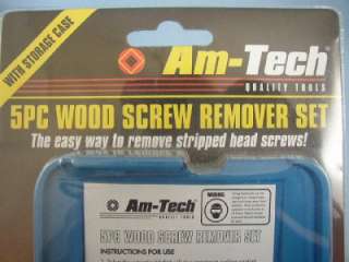 5pc Wood Screw Remover Set, Am Tech Tools, S5195  