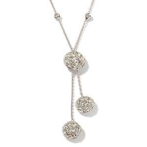 77ct Diamond 14K White Gold 18 Lariat Necklace 