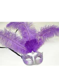 Colombina Festa Venetian Mask (Purple/Silver) for Halloween   Pure 