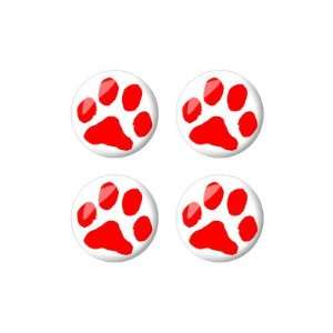   Red   3D Domed Set of 4 Stickers Badges Wheel Center Cap Automotive