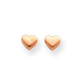 14 Karat Pink Gold Ball Stud Earrings (8 mm) Jewelry 