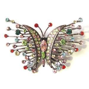   Multi color Crystal Rhinestone Butterfly Fashion Brooch Pin Jewelry