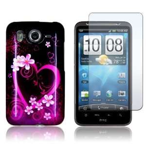  HTC Inspire 4G   Purple Love Hard Plastic Skin Case Cover 