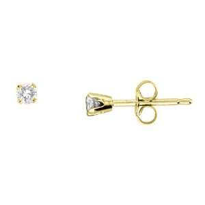  0.10 CTW Diamond Stud Earrings 14K Yellow Gold Jewelry