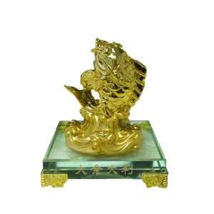  Gold Feng Shui Fish Statue Figurine
