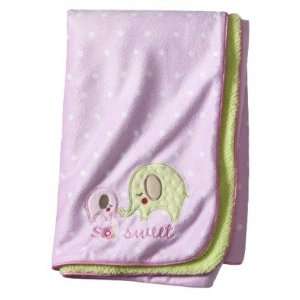   One Year so Sweet Baby Girl Blanket with Plush Backing   Pink Baby