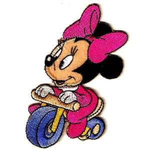  Baby Minnie Mouse riding on bike trike tricycle w hot pink 