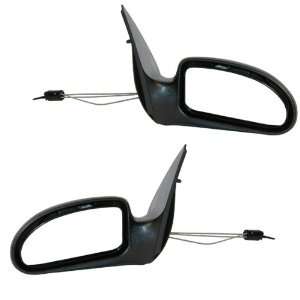 2000 2002 Ford Focus Manual Remote Unheated Rear View Mirrors Pair Set 