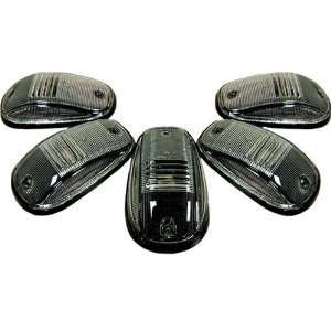 Recon 264145BK Smoked Cab Roof Lights 1999 2002 Dodge Truck (5 Piece 