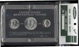 1976 1776 Bicentennial coin 3 pc set Ike dollar  