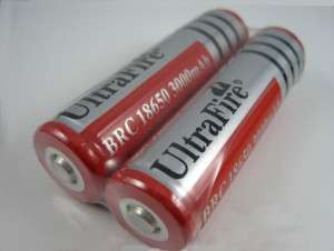 2x 18650 3000mAh Rechargeable Flashligh Torch Battery  