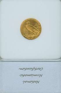 1908  $2.50 Indian Head Quarter Eagle  Gold Coin  2 1/2 Dollar 