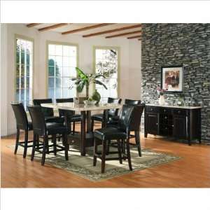   Dining Table Set in Multi Step Black (11 Pieces)